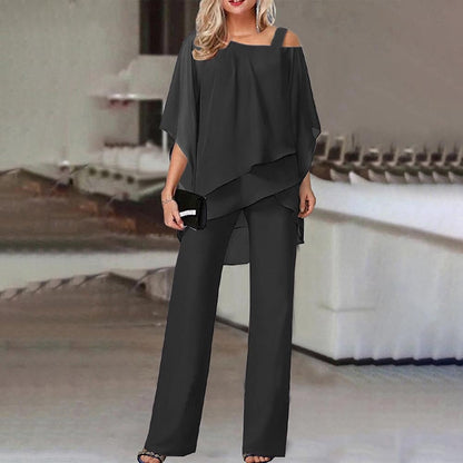 Sylvia | Women’s Elegant Cold-Shoulder Jumpsuit