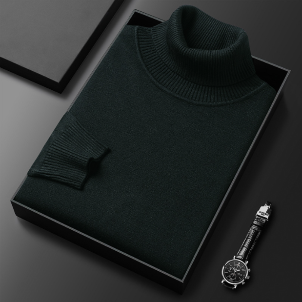Simoune | Men’s Cashmere-Cotton Turtleneck Sweater