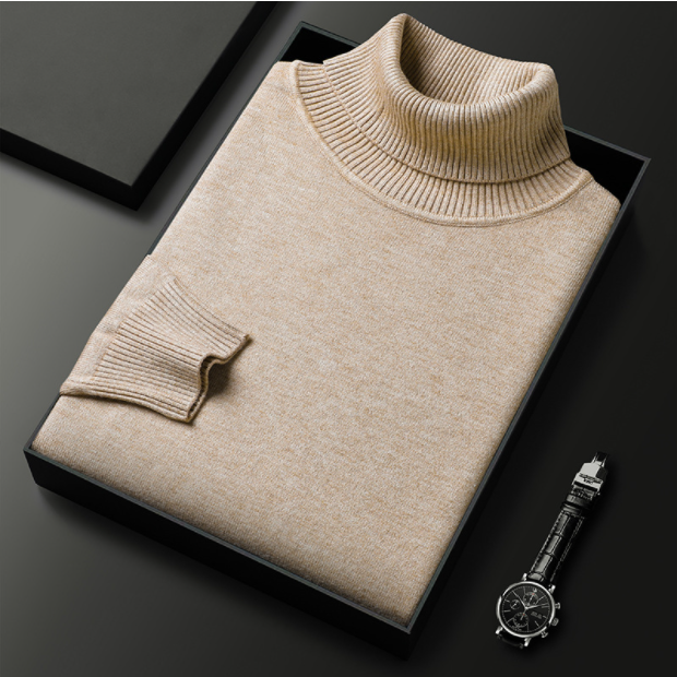Simoune | Men’s Cashmere-Cotton Turtleneck Sweater