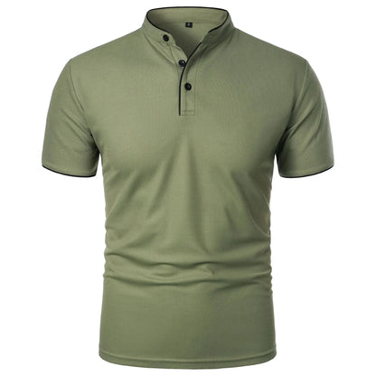 Atticus | Men’s Casual Mandarin Collar Polo Shirt