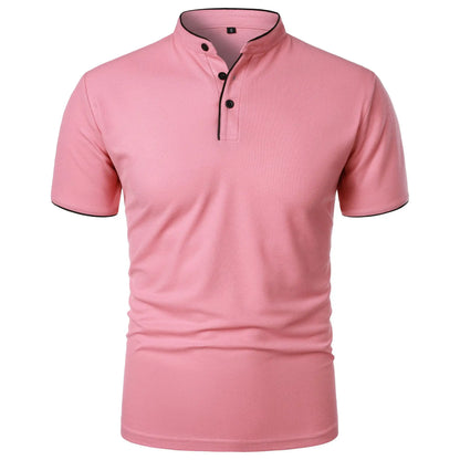 Atticus | Men’s Casual Mandarin Collar Polo Shirt