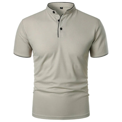 Atticus | Men’s Casual Mandarin Collar Polo Shirt