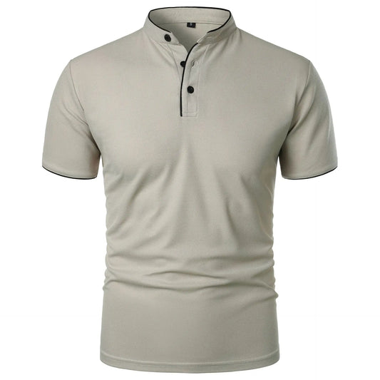 Atticus | Men’s Casual Mandarin Collar Polo Shirt