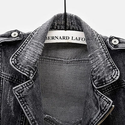 Sorell | Women’s Distressed Denim Moto Jacket