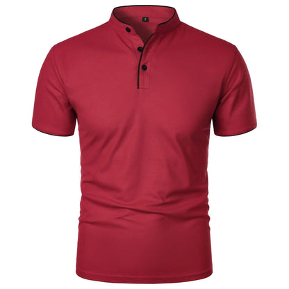 Atticus | Men’s Casual Mandarin Collar Polo Shirt