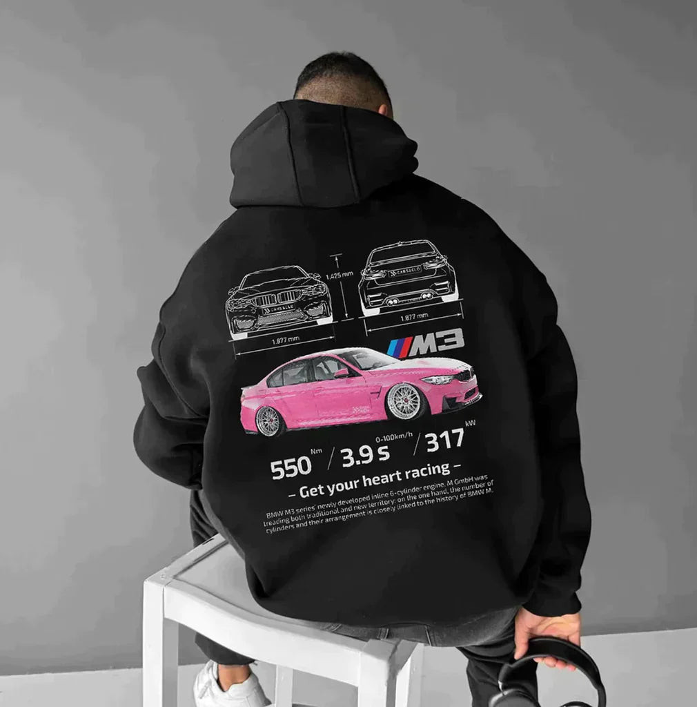 Unisex Racing Hoodie - Graphic Print Design