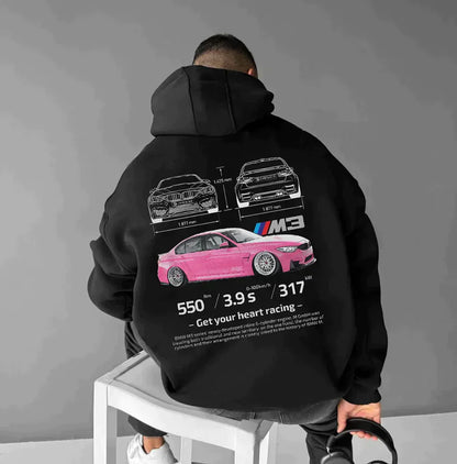 Unisex Racing Hoodie - Graphic Print Design