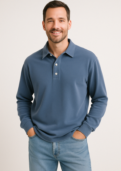 Sepp | Men’s Long-Sleeve Tailored Polo Shirt
