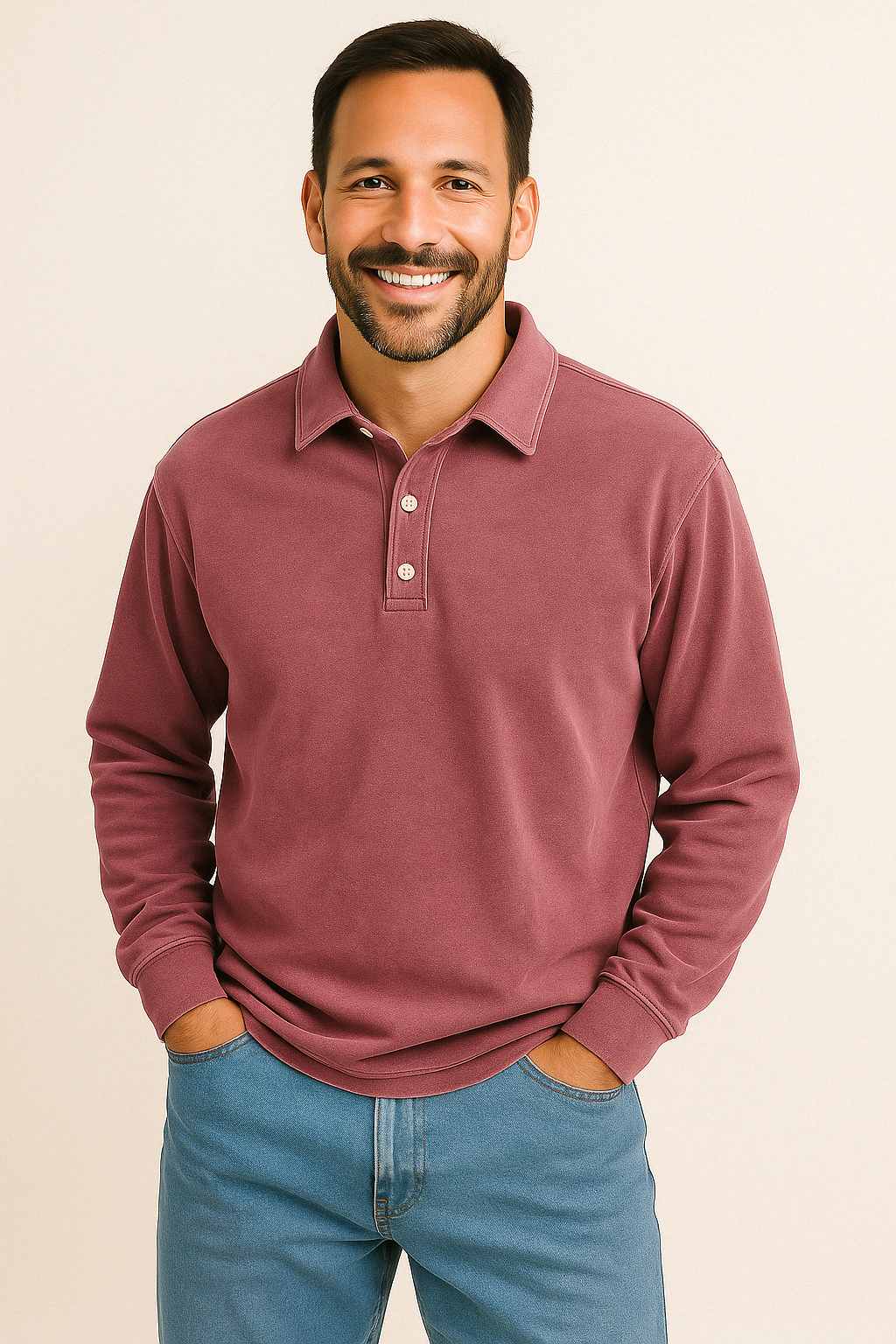 Sepp | Men’s Long-Sleeve Tailored Polo Shirt