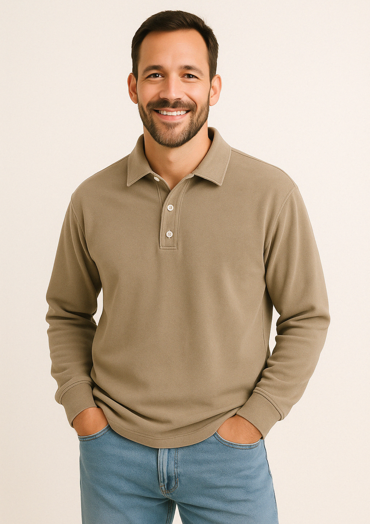 Sepp | Men’s Long-Sleeve Tailored Polo Shirt