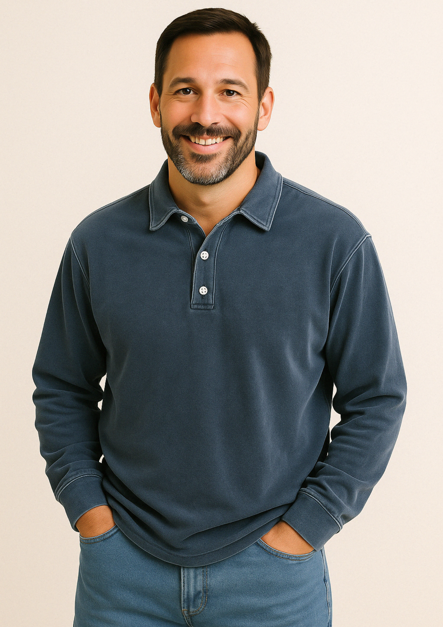 Sepp | Men’s Long-Sleeve Tailored Polo Shirt