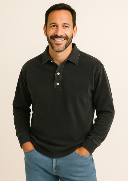 Sepp | Men’s Long-Sleeve Tailored Polo Shirt