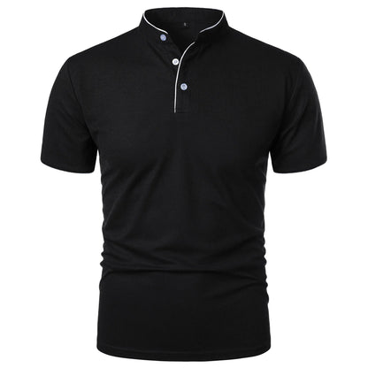 Atticus | Men’s Casual Mandarin Collar Polo Shirt