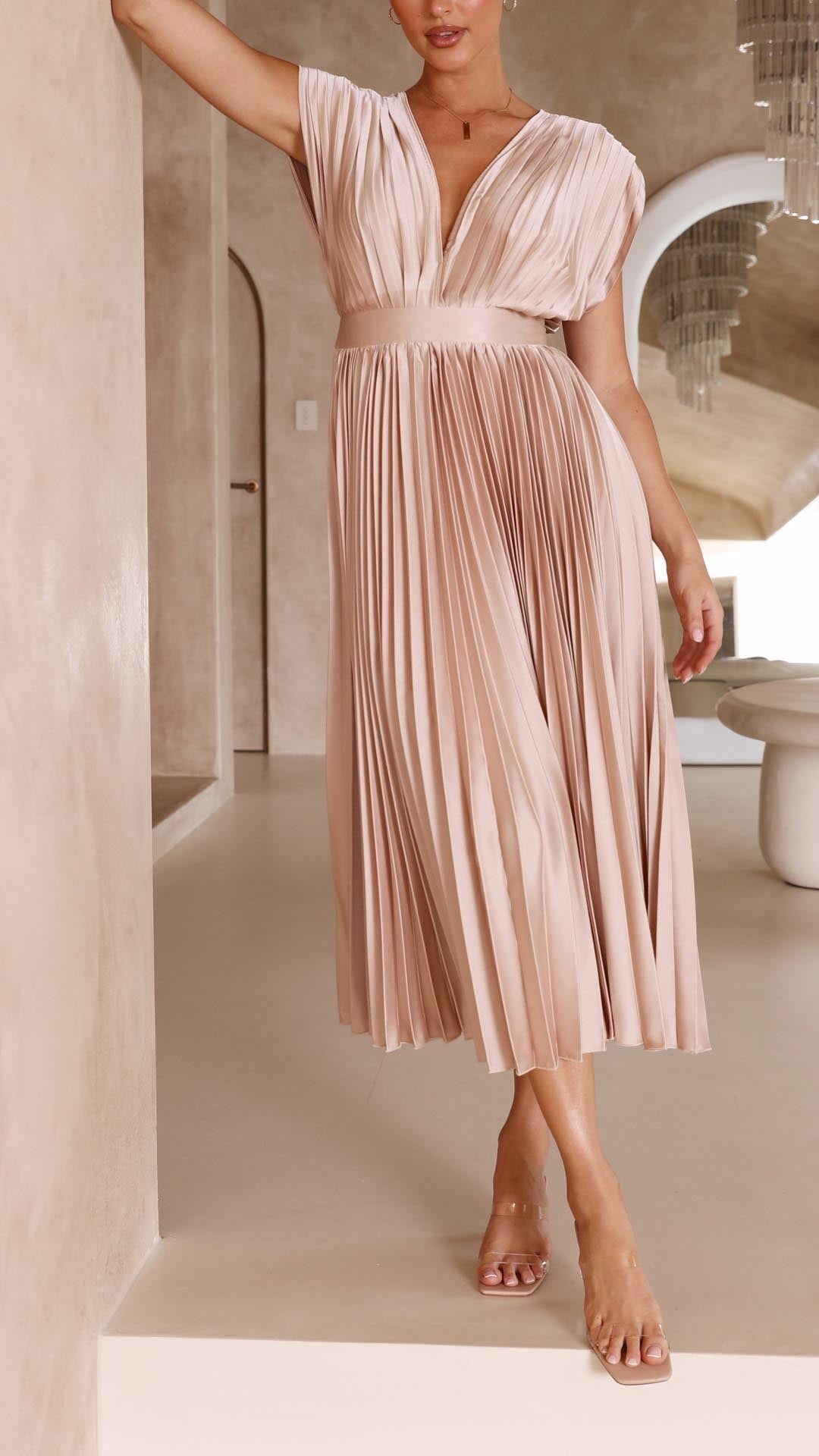 Silvana | Women’s Pleated Maxi Dress