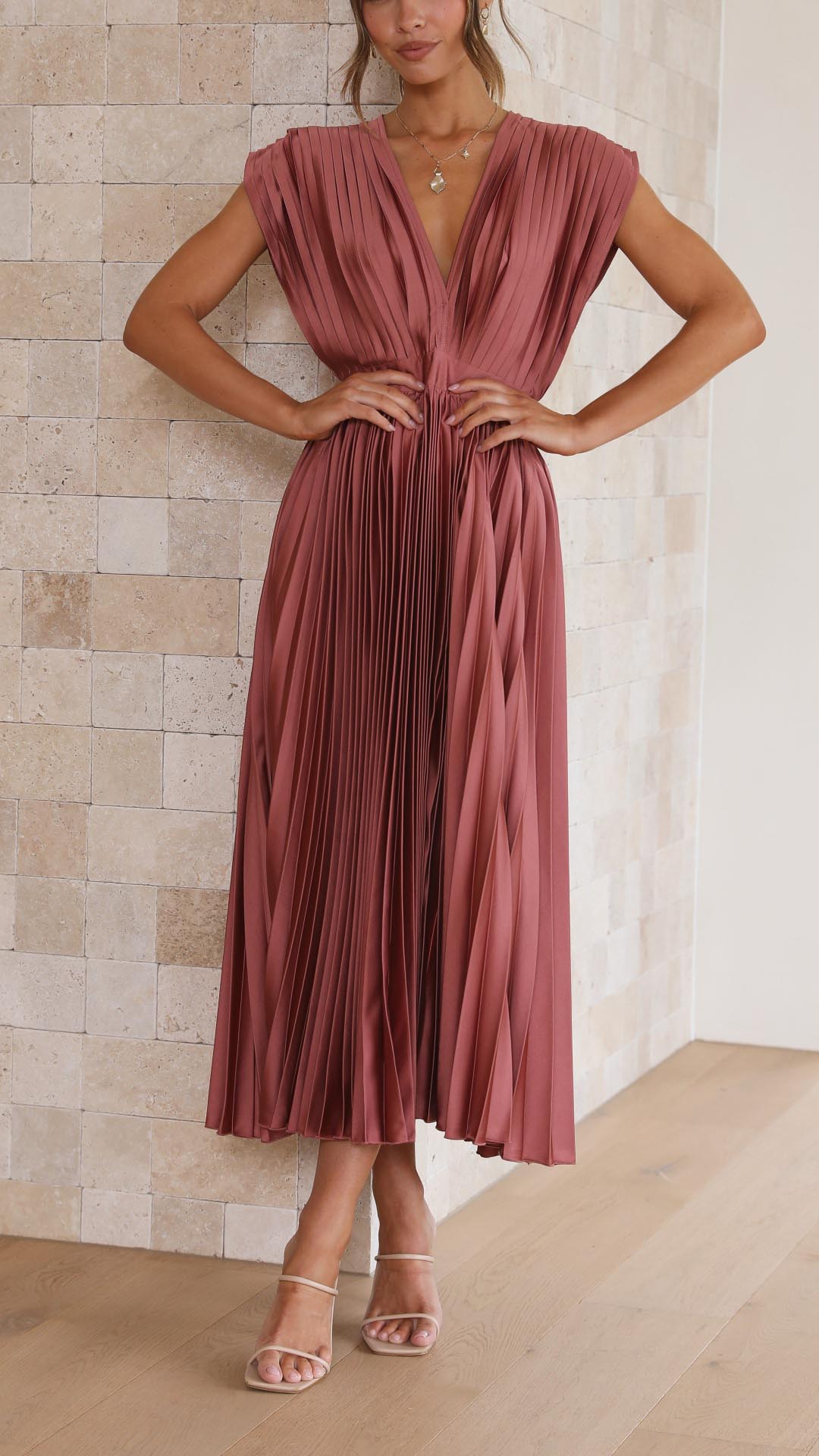 Silvana | Women’s Pleated Maxi Dress