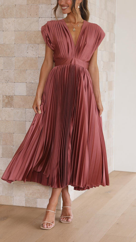 Silvana | Women’s Pleated Maxi Dress