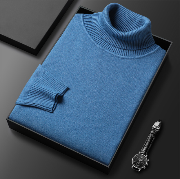 Simoune | Men’s Cashmere-Cotton Turtleneck Sweater