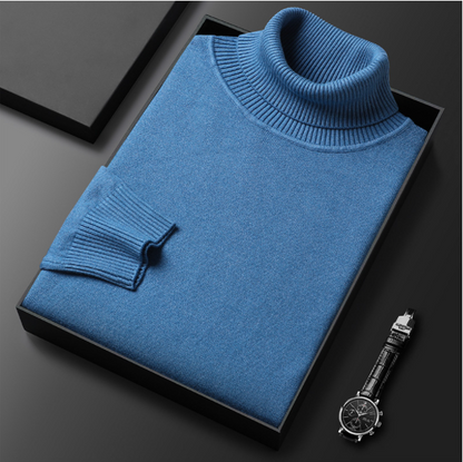 Simoune | Men’s Cashmere-Cotton Turtleneck Sweater
