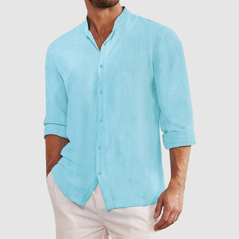 Charles | Men’s Cotton-Linen Button-Up Shirt