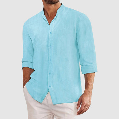 Charles | Men’s Cotton-Linen Button-Up Shirt