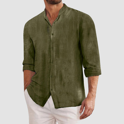Charles | Men’s Cotton-Linen Button-Up Shirt