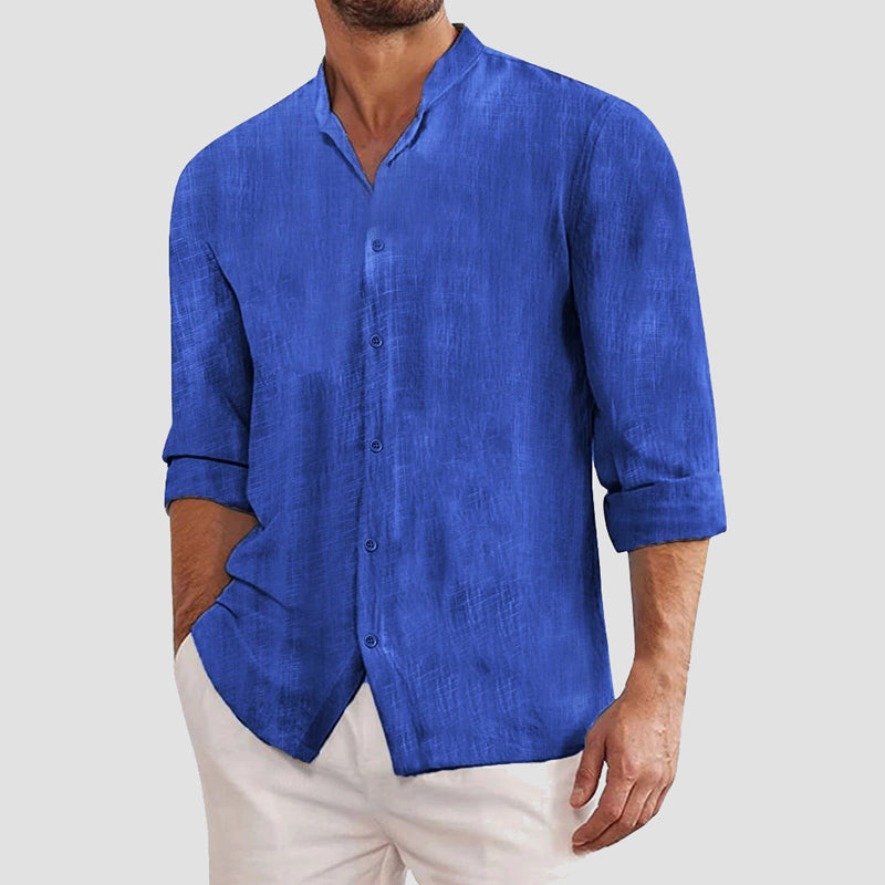 Charles | Men’s Cotton-Linen Button-Up Shirt