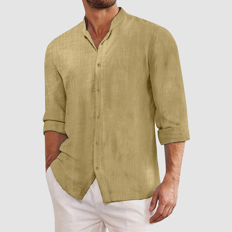 Charles | Men’s Cotton-Linen Button-Up Shirt