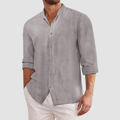 Charles | Men’s Cotton-Linen Button-Up Shirt