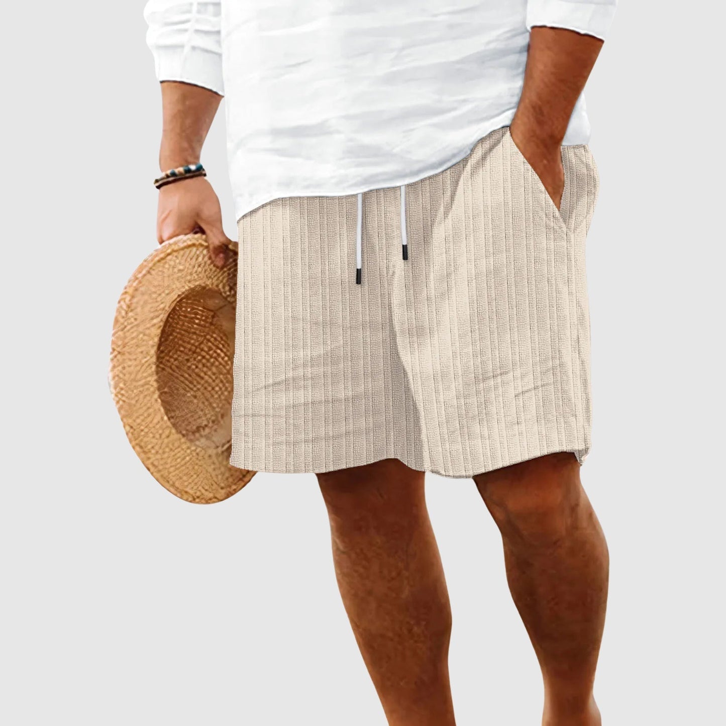 Wesley | Men’s Sunset Striped Drawstring Shorts