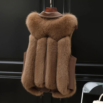 Celvra | Women’s Luxurious Faux Fur Vest