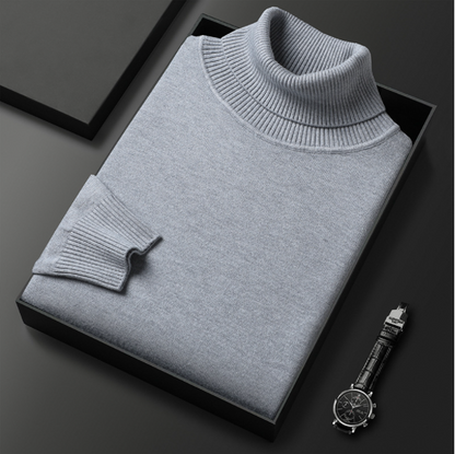 Simoune | Men’s Cashmere-Cotton Turtleneck Sweater