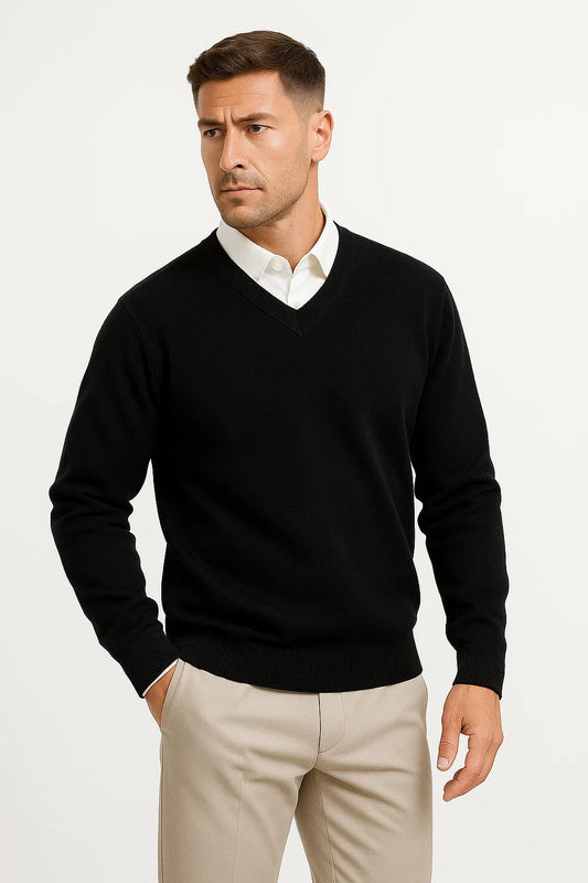 Truce | Men’s Slim-Fit V-Neck Wool Sweater