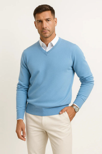 Truce | Men’s Slim-Fit V-Neck Wool Sweater