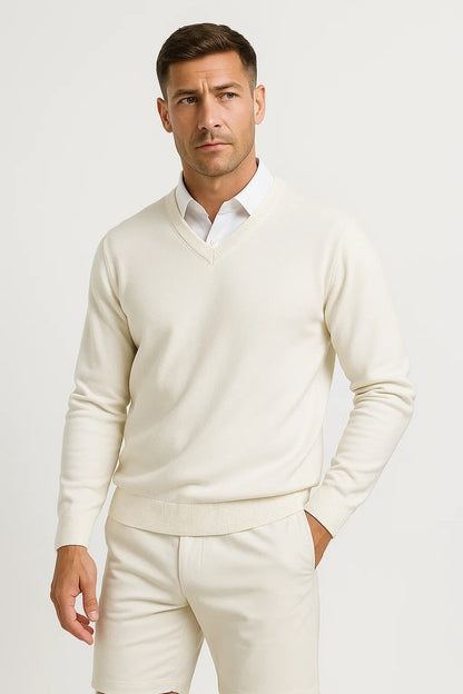 Truce | Men’s Slim-Fit V-Neck Wool Sweater