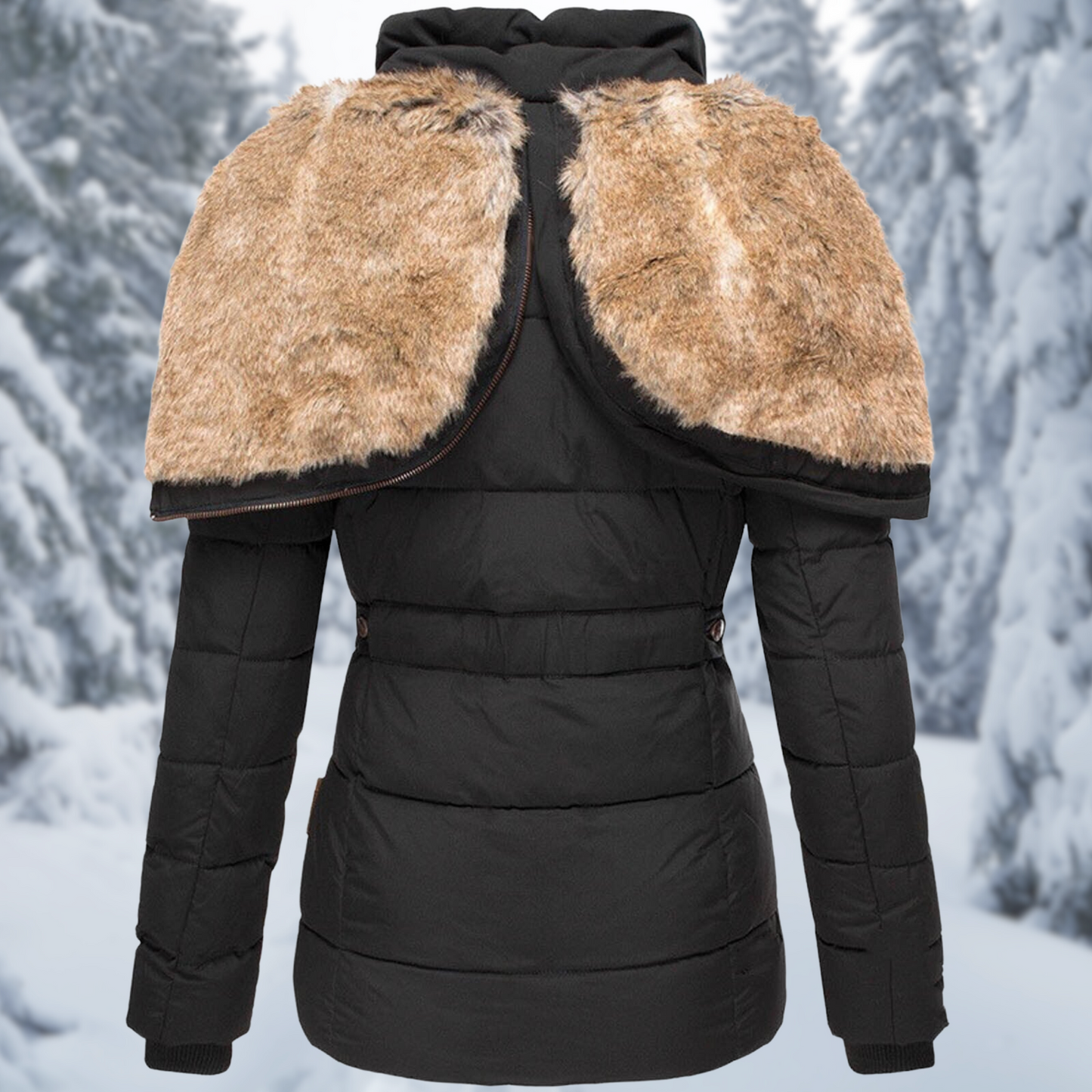 Waine | Women’s Winter Jacket with Faux Fur Hood