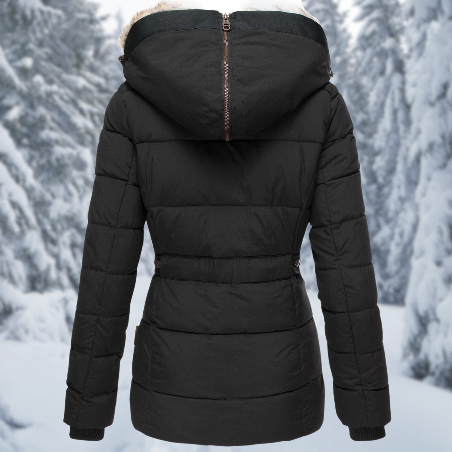Waine | Women’s Winter Jacket with Faux Fur Hood