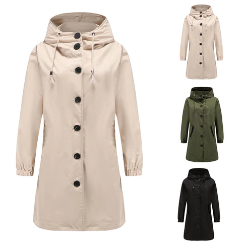 Wolff | Women’s Long Hooded Trench Coat