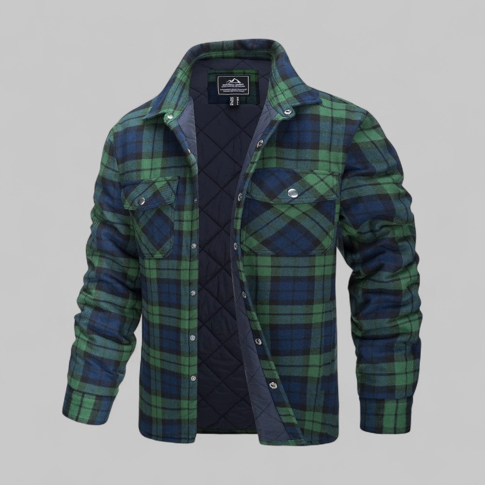 Dimitri | Men’s Quilted Flannel Overshirt Jacket