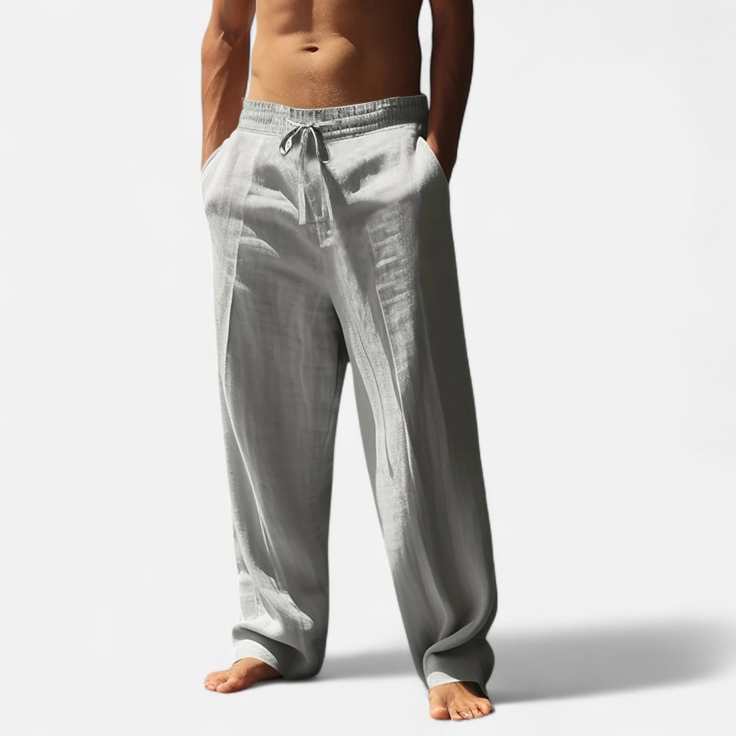 Arvenor | Men’s Linen-Blend Wide-Leg Pants