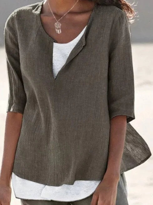 Zelise | Women’s Layered Loose-Fit Summer Blouse