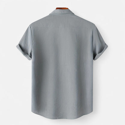 Alessio | Men’s Casual Brown Short-Sleeve Shirt