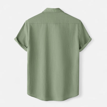 Alessio | Men’s Casual Brown Short-Sleeve Shirt