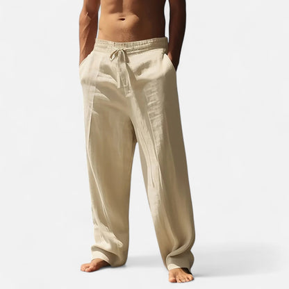 Arvenor | Men’s Linen-Blend Wide-Leg Pants