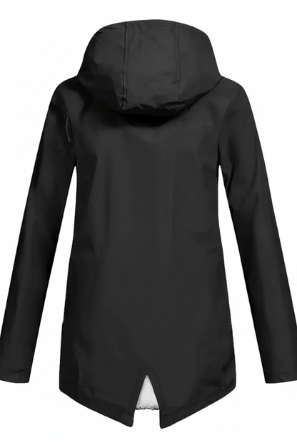 Zerina | Women’s Waterproof Fleece‑Lined Hooded Trench Coat