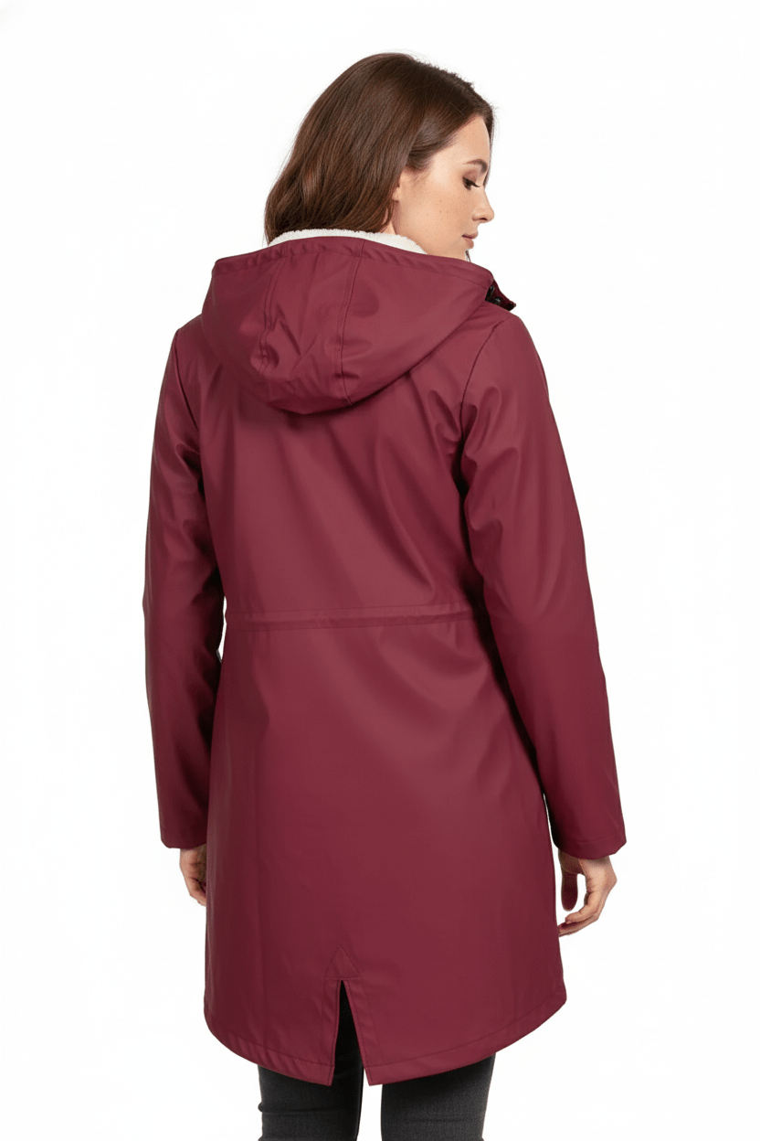 Zerina | Women’s Waterproof Fleece‑Lined Hooded Trench Coat