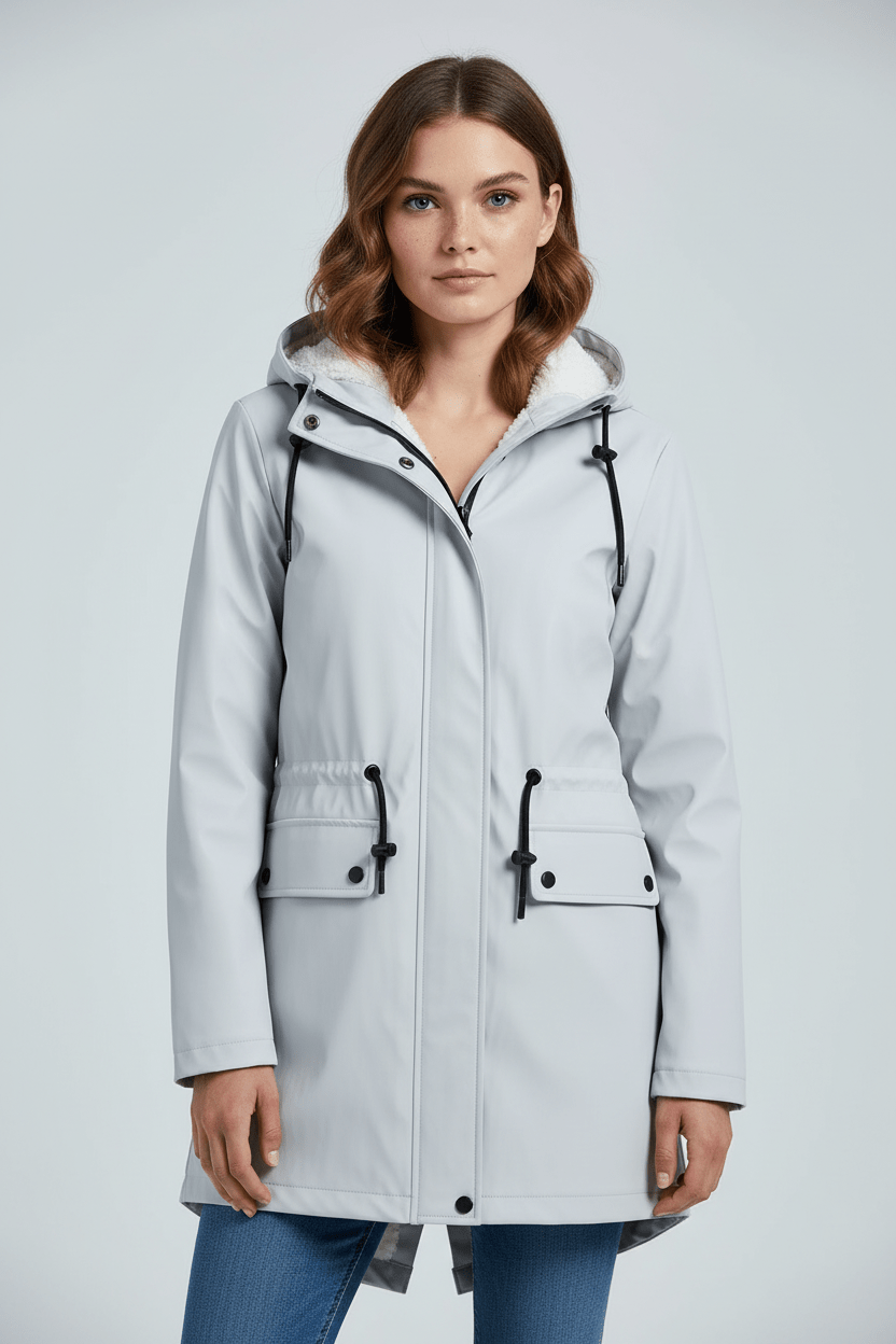Zerina | Women’s Waterproof Fleece‑Lined Hooded Trench Coat