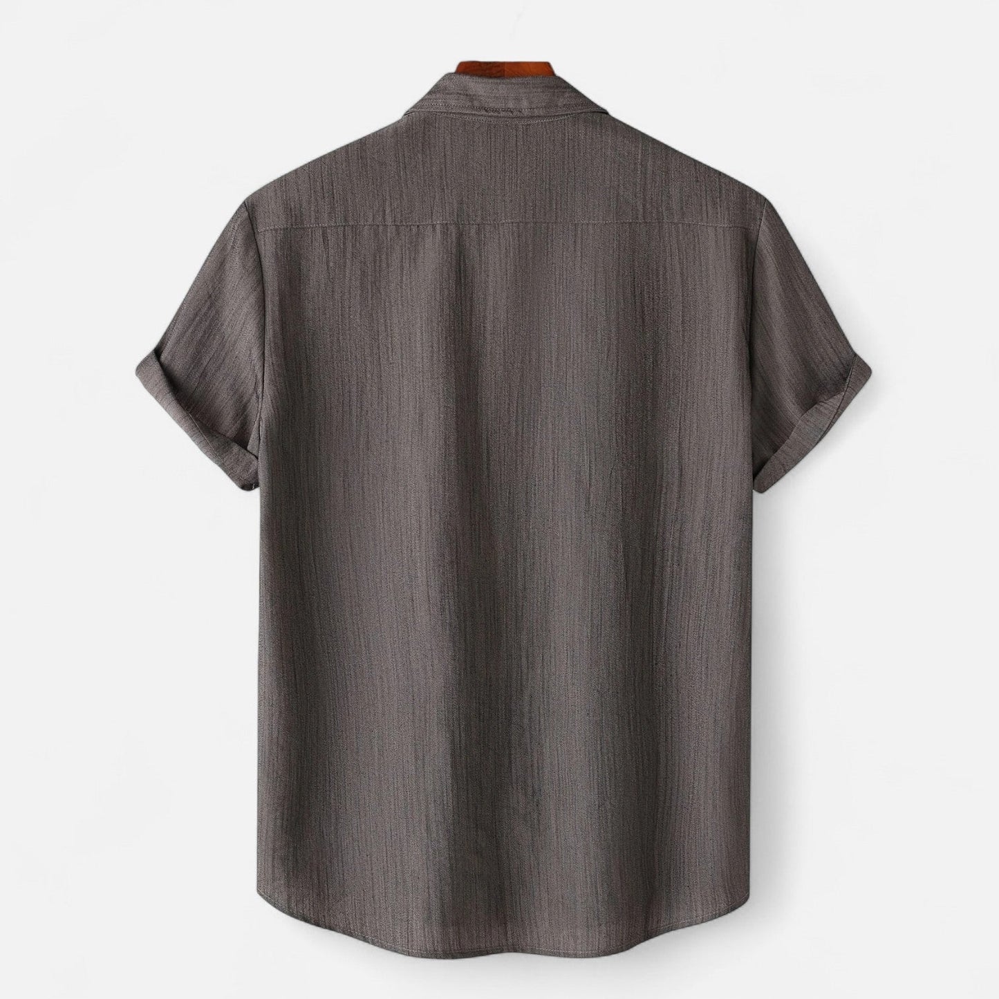 Alessio | Men’s Casual Brown Short-Sleeve Shirt