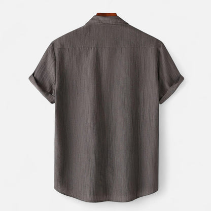 Alessio | Men’s Casual Brown Short-Sleeve Shirt
