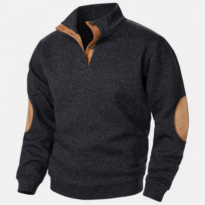 Corvane | Men’s Stand-Up Collar Knitted Sweater