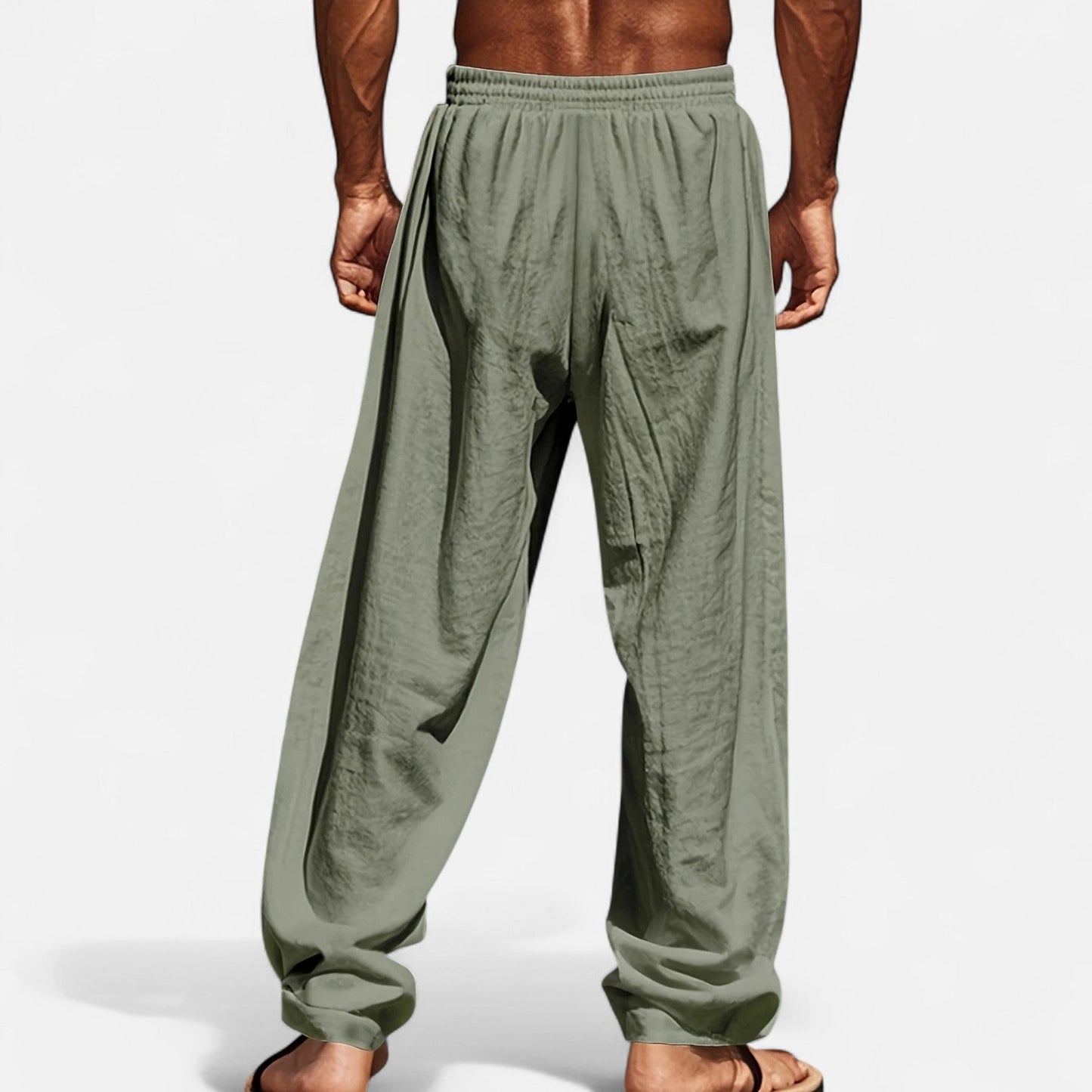 Arvenor | Men’s Linen-Blend Wide-Leg Pants